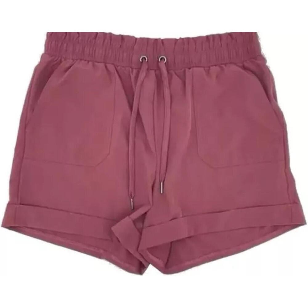 Danskin Women's Paperbag Shorts, Cosmic Clay, Size XL.  AP